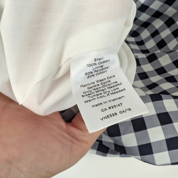 NWT Talbots Gingham Black And‎ White Fit And Flare Pockets Preppy - Picture 9 of 11